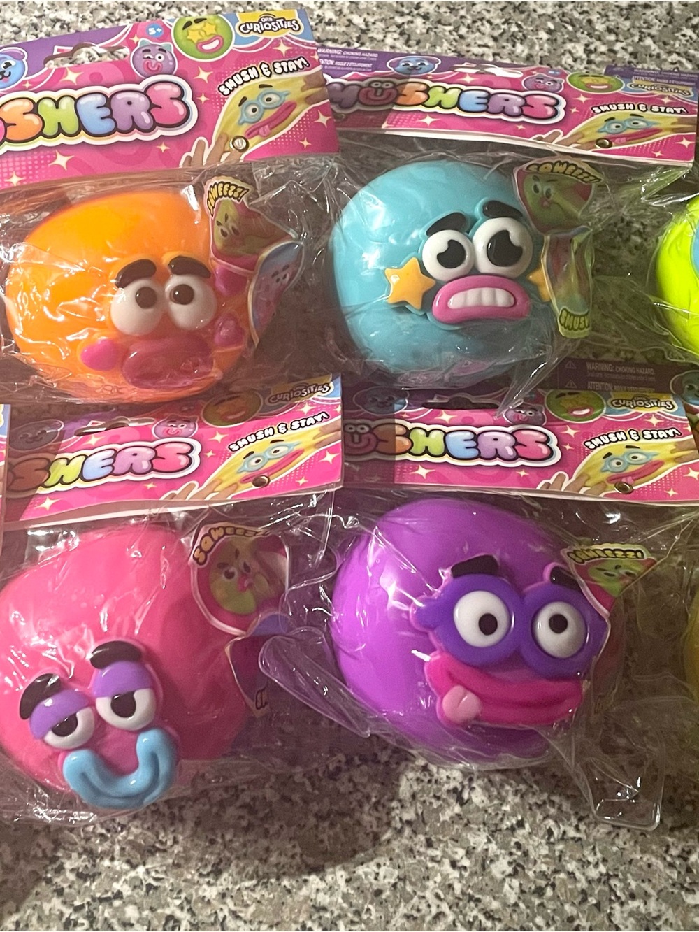Orb Curiosities Smushers Funny Face Squishies set of 8